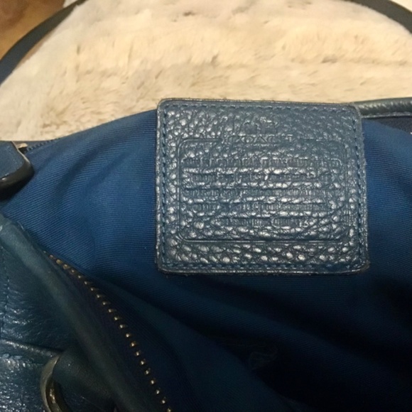 Coach Handbag Blue with Gold Hardware - Picture 5 of 6